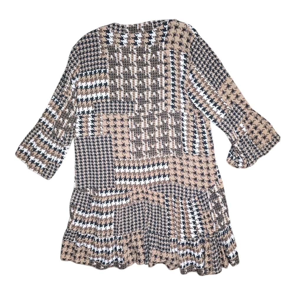 Chic Houndstooth Patchwork Dress Size L / XL - Picture 6 of 6